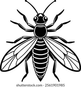 Termite insect flat vector illustration on white background