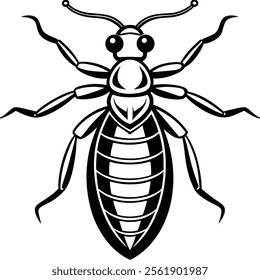 Termite insect flat vector illustration on white background