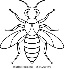 Termite insect flat vector illustration on white background