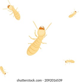 Termite insect, illustration, vector on a white background.