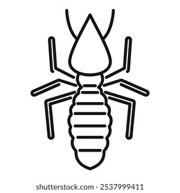 Icono del logotipo del control de plagas de insectos de termita que muestra servicios profesionales de exterminador para el hogar y el negocio