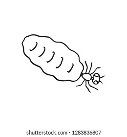 termite queen vector doodle sketch isolated on white background