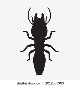 Termite silhouette graphic icon , Isolated termite on white background,Vector illustration.