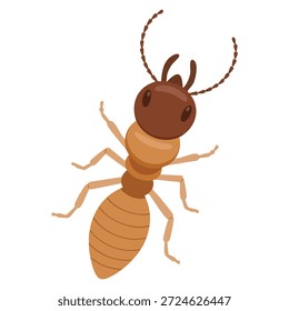 Termite vector illustration representing harmful insect and pest control perfect for extermination, prevention, and awareness themed design projects