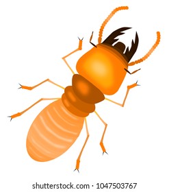 termite with white back ground,cartoon style,isolated vector illustration.