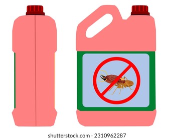 Termites on a white background.
