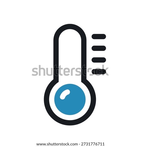 Termometer icon. Colored vector illustration.