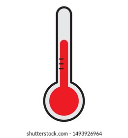 termometer icon. flat illustration of termometer vector icon. termometer sign symbol for web graphic