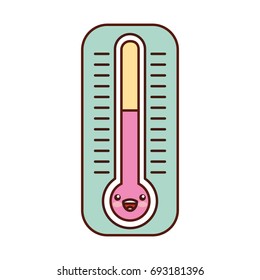 termometer measure kawaii character