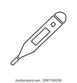 Termometre thin icon on white background