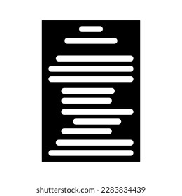 terms condition paper document glyph icon vector. terms condition paper document sign. isolated symbol illustration