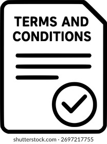 Términos y condiciones. Acuerdo Signo de documento, símbolo, Vector, arte