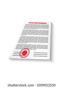 Terms And Conditions concept