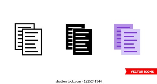 Terms Conditions Icon 3 Types Color Stock Vector (Royalty Free) 1225241344