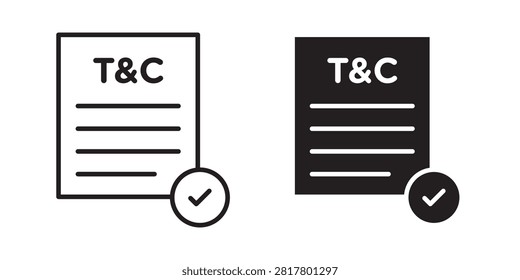 Terms and Conditions icon flat vector illustration..