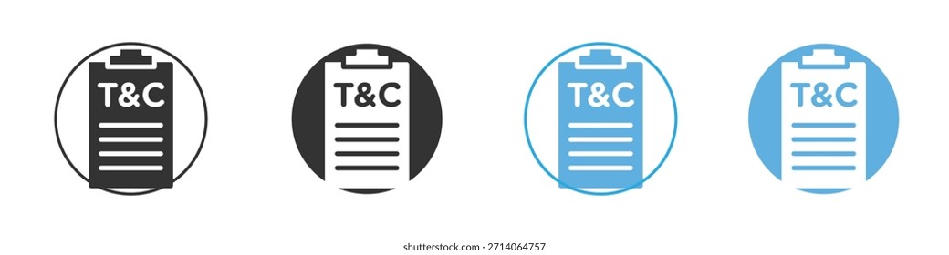 Icono de Términos y condiciones. Plantilla de diseño de iconos gráficos