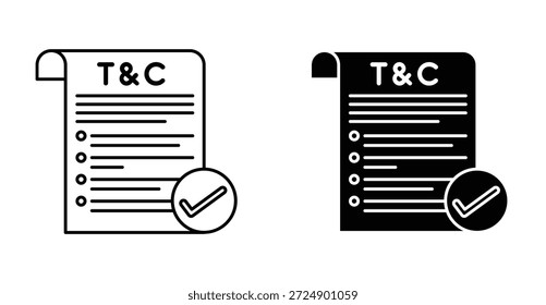 Términos y condiciones icono de Diseño gráfico. Ilustraciones de icono de Vector