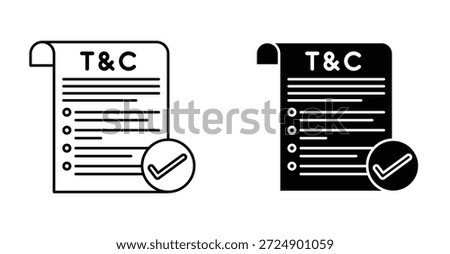 Terms and Conditions icon graphic design. Vector icon illustrations