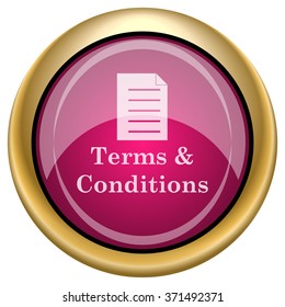Terms and conditions icon. Internet button on white background. EPS10 vector.