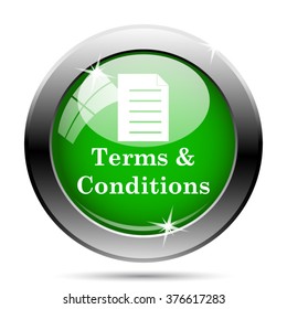 Terms and conditions icon. Internet button on white background. EPS10 vector.