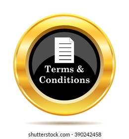 Terms and conditions icon. Internet button on white background. EPS10 vector.
