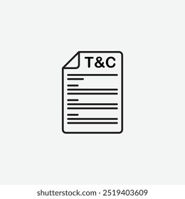 Terms and Conditions icon isolated on white background