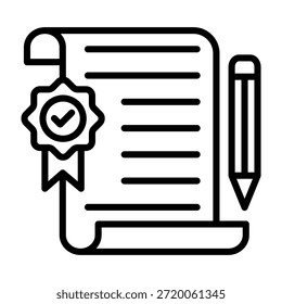 Términos y condiciones Icon Line Style Ilustración vectorial
