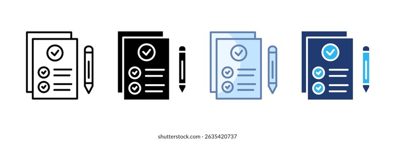 Terms And Conditions Icon Set Multiple Style Collection