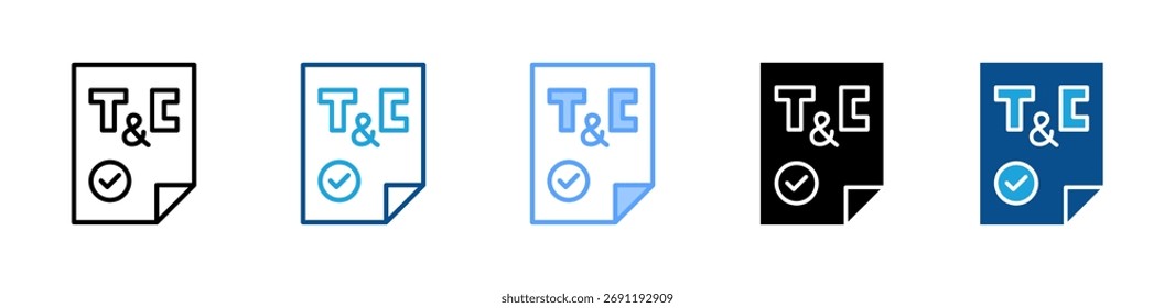 Términos y condiciones Icon Sheet colección de estilos múltiples