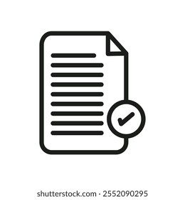 Terms and Conditions Icon Simple thin line flat symbol