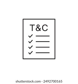 Terms and conditions icon, template for graphic and web design. vector illustration