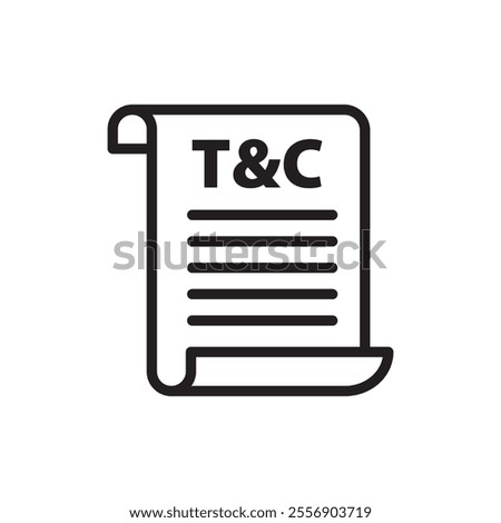 Terms and Conditions Icon Thin line art collection