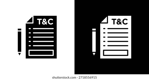 Terms and Conditions icon vector illustration - high quality black style vector icons