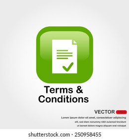 Terms And Conditions Icon With White Background