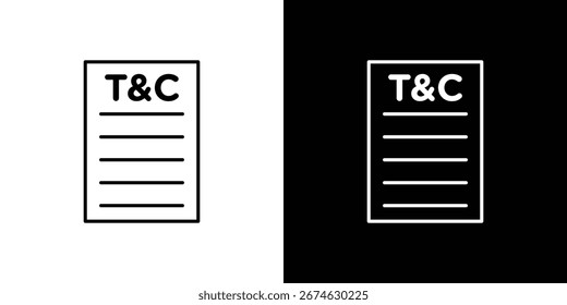 Iconos de Términos y condiciones. Ilustraciones de Vectores.