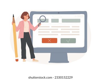 Terms and conditions isolated concept vector illustration. Legal notice, user terms and conditions, website menu bar, web element, information page, registration process, accept vector concept.