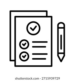 Ilustración vectorial de iconos de contorno de Términos y condiciones