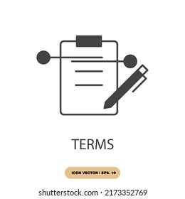 Terms Icons Symbol Vector Elements Infographic Stock Vector (Royalty ...