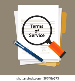 Terms Of Service Contract Document Signed 