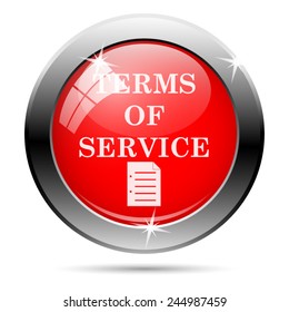 Terms of service icon. Internet button on white background. 