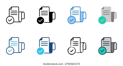 Terms of service icon set multiple style collection 
