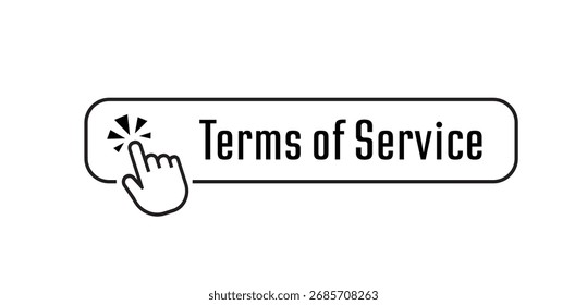 Texto de los Términos de servicio en el fondo blanco