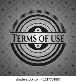 Terms of use black emblem