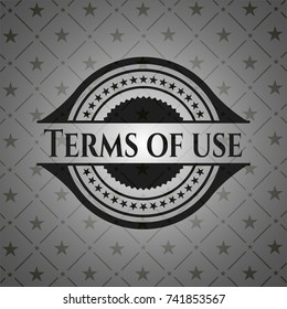 Terms of use black emblem. Vintage.