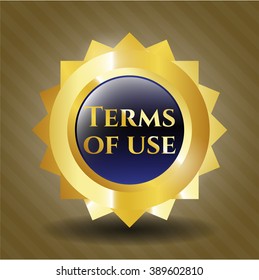 Terms of use golden emblem