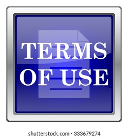 Terms of use icon. Internet button on white background. EPS10 vector.