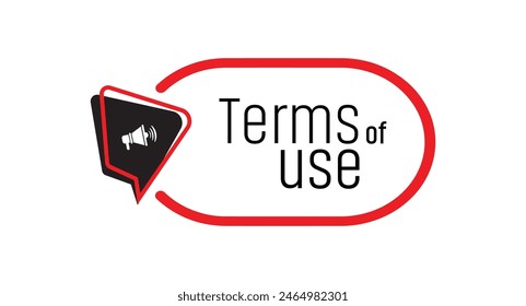 terms of use on white background