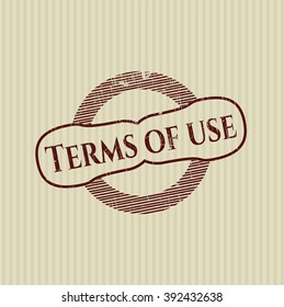 Terms of use rubber texture
