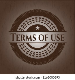 Terms of use wood emblem