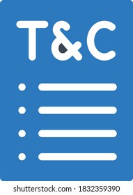 icono de color de glifo vectorial de términos 